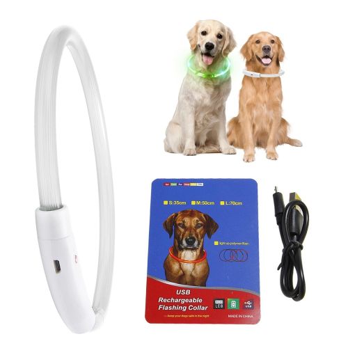 USB Rechargeable LED Dog Collar Multi-Color Lighting Dog Safety Collar Cuttable Length Glow Dog Collar For Small Medium Large Dog Night Walking USB Rechargeable LED Dog Collar Multi-Color Lighting Dog Safety Collar Cuttable Length Glow Dog Collar For Small Medium Large Dog Night Walking